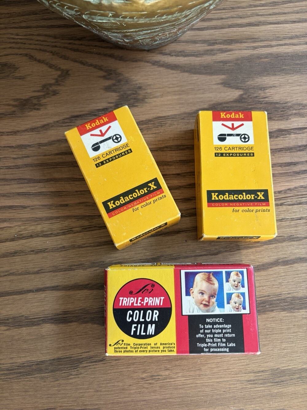 Vintage Kodak Kodacolor-X Color Film CX 126-02 Exp 1970s Lot of 3 Boxes